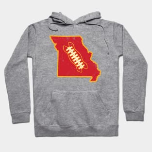 KC Missouri Retro Football - White Hoodie